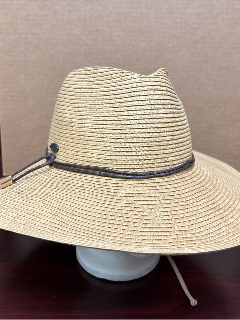 Wallaroo Montecito Hat Wide Brim UPF 50+ Paper Braid Straw Hat UV Summer Beach